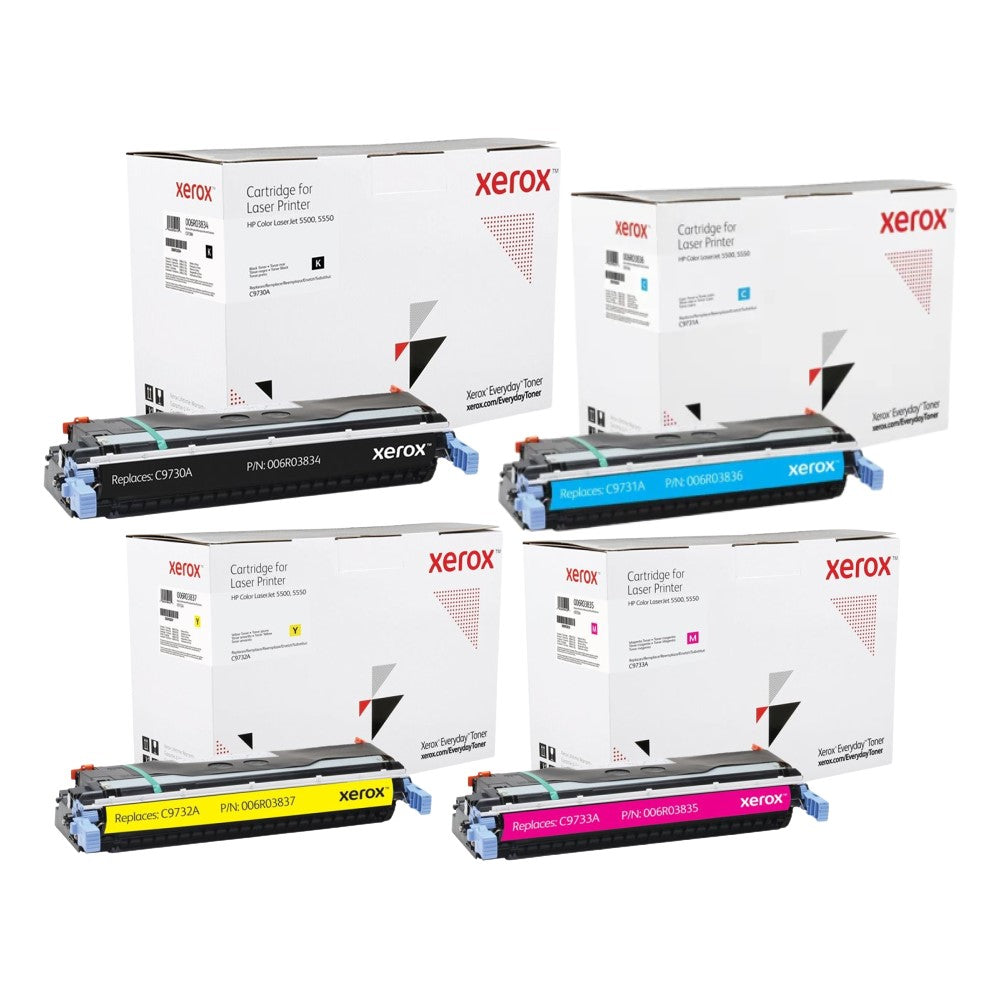 XEROX 006R03834, 006R03835, 006R03836, 006R03837 (HP 645A) Black, Cyan, Magenta, Yellow (13K YLD) 4-Pack (Genuine)