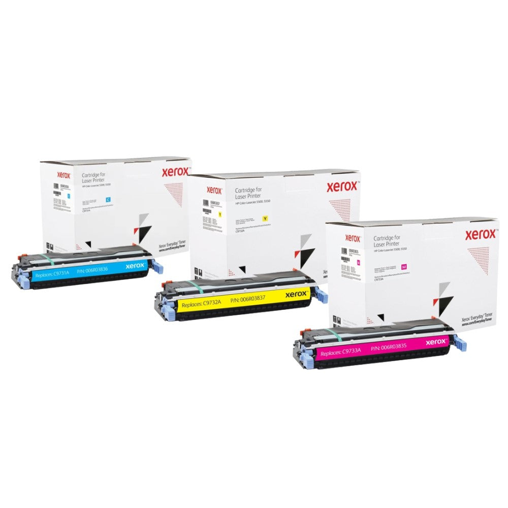 XEROX 006R03835, 006R03836, 006R03837 (HP 645A) Cyan, Magenta, Yellow (13K YLD) 3-Pack (Genuine)