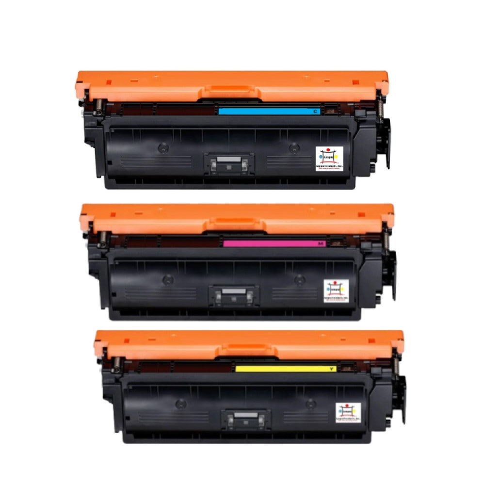 Compatible Toner Cartridge Replacement For Canon 0459C001AA, 0457C001AA, 0455C001AA (040H) High Yield Cyan, Magenta, Yellow (10K YLD) 3-Pack