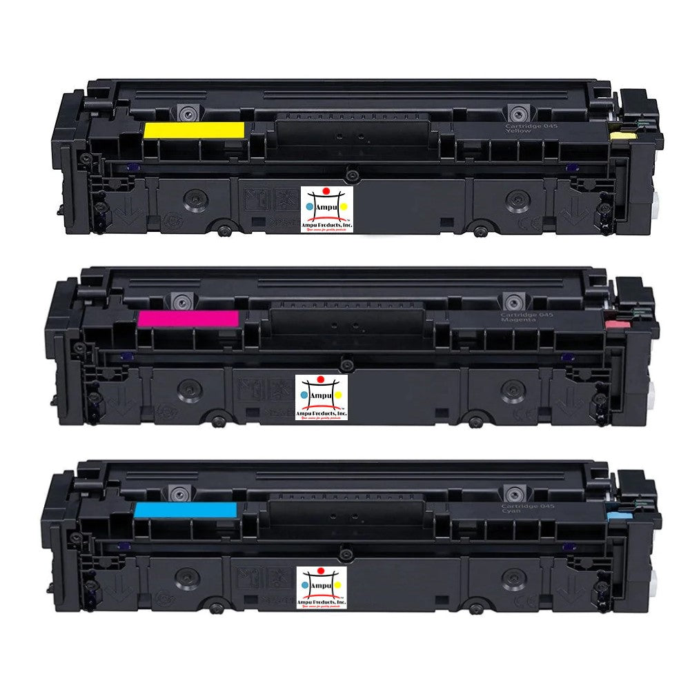 Compatible Toner Cartridge Replacement For Canon 1243C001, 1244C001, 1245C001 (045H) High Yield Cyan, Magenta, Yellow (2.8K YLD) 3-Pack