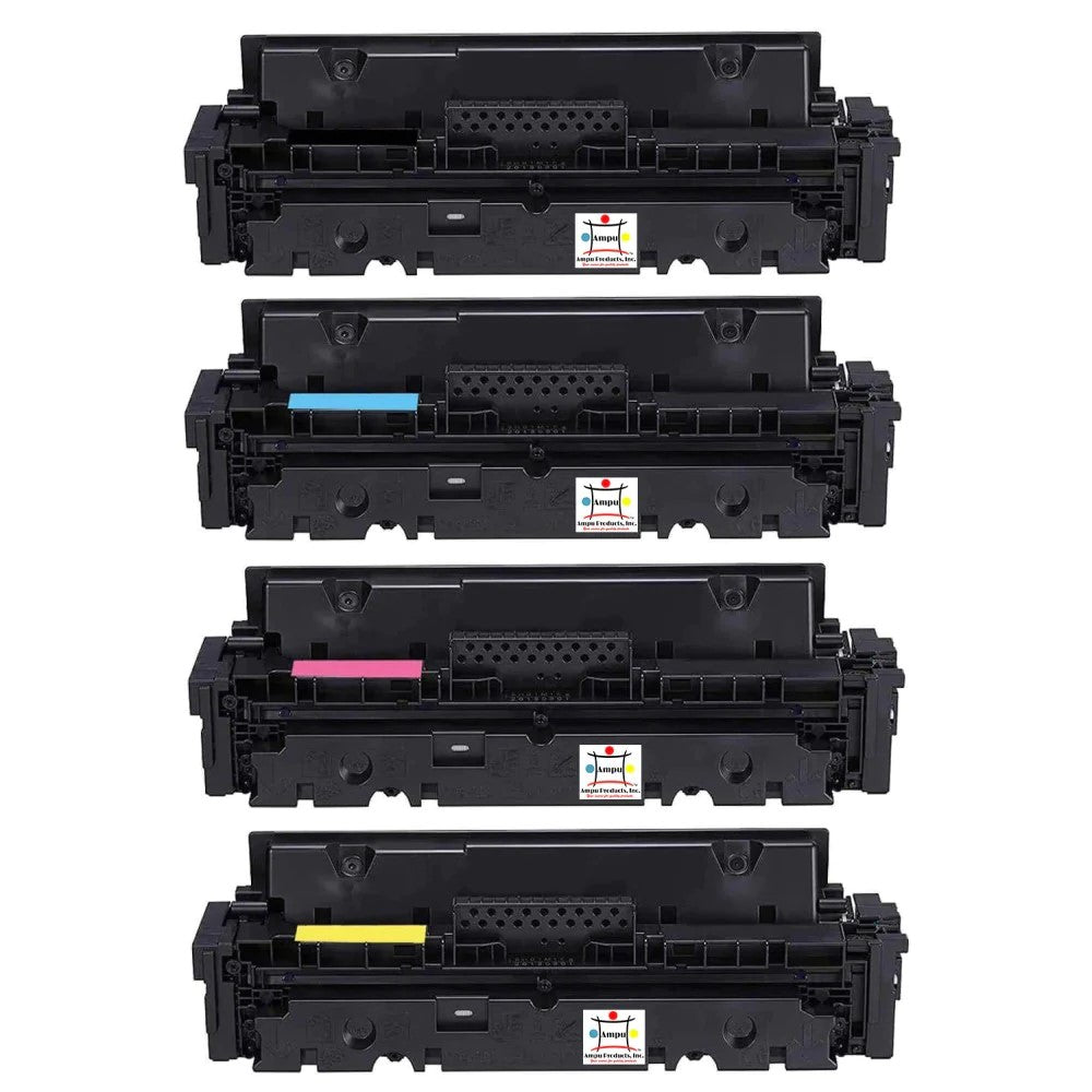 Compatible High Yield Black, Cyan, Yellow, Magenta Toner Cartridge Replacement For Canon 3020C001, 3019C001, 3018C001, 3017C001 (055H) 4-Pack