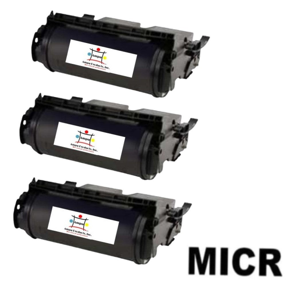 Compatible Toner Cartridge Replacement For Lexmark 12A5745 (Black) 25K YLD (W/Micr) 3-Pack