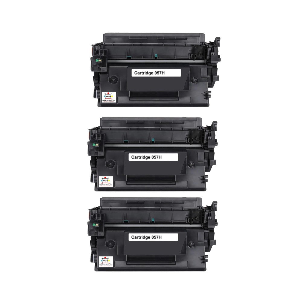 Compatible Toner Cartridge Replacement For Canon 3010C001 (057H) High Yield Black (10K YLD) W/New Chip (3-Pack)