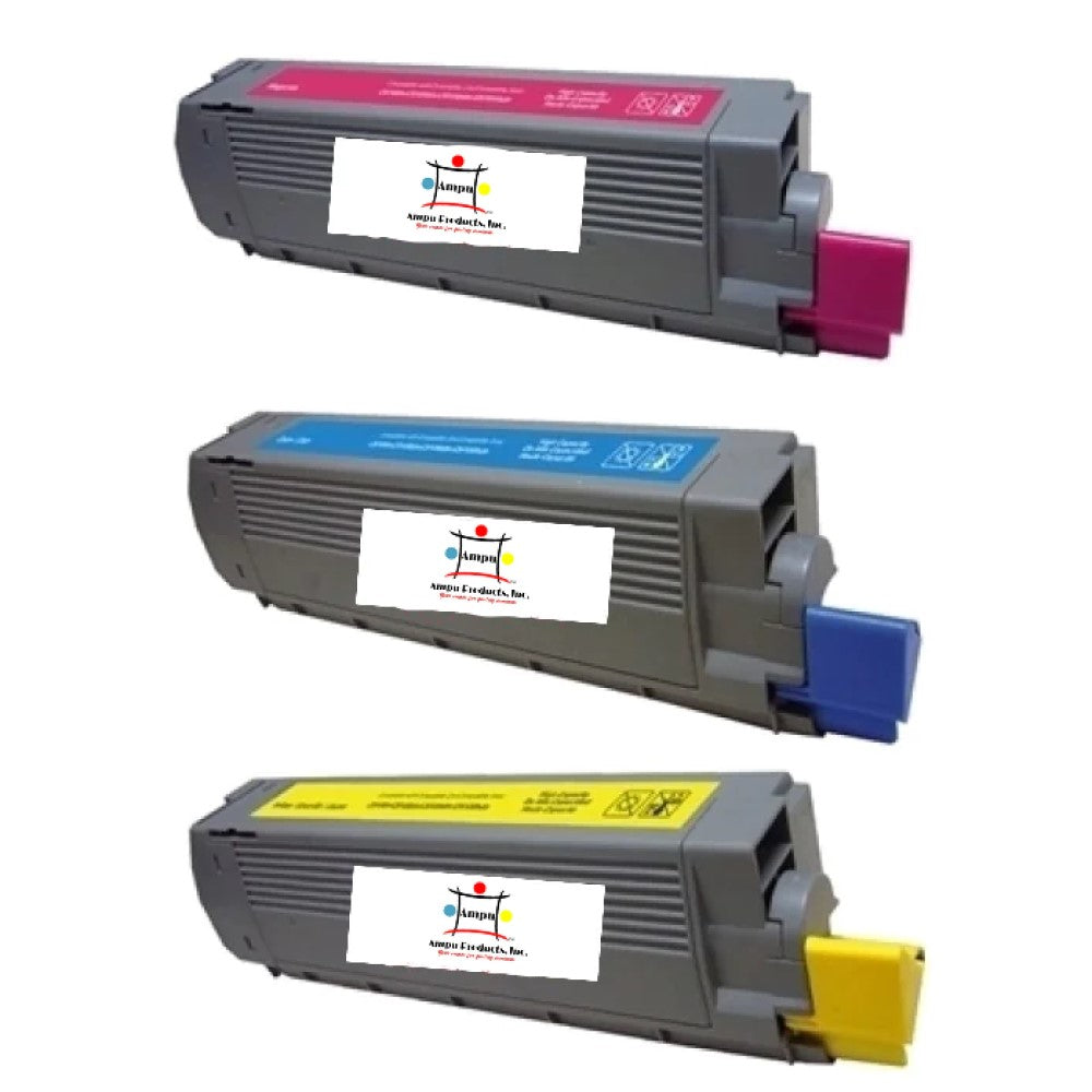 Compatible Toner Cartridge Replacement For OKIDATA 43324418, 43324417, 43324419 (TYPE C8) Cyan, Yellow, Magenta (5K YLD) 3-Pack