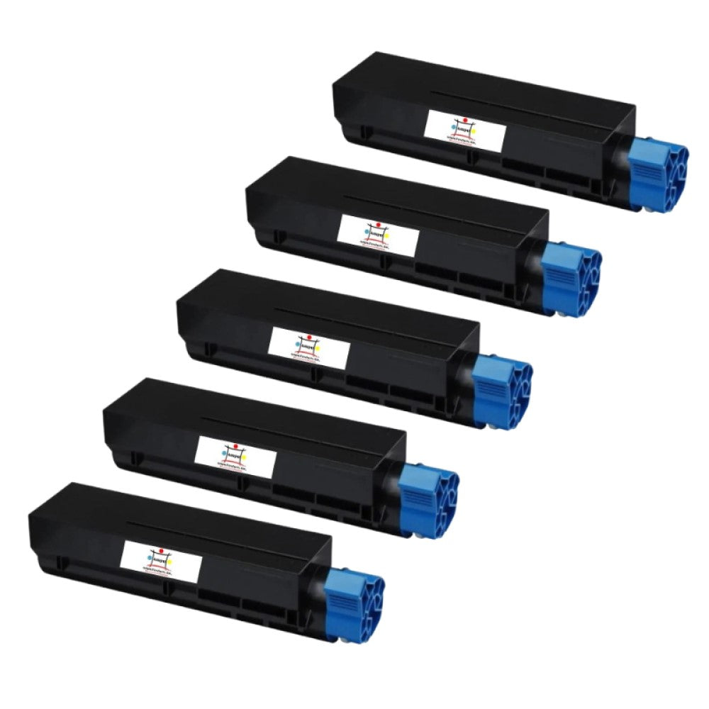 Compatible Toner Cartridge Replacement For OKIDATA 43502001 (Type-9) Black (7K YLD) 5-Pack