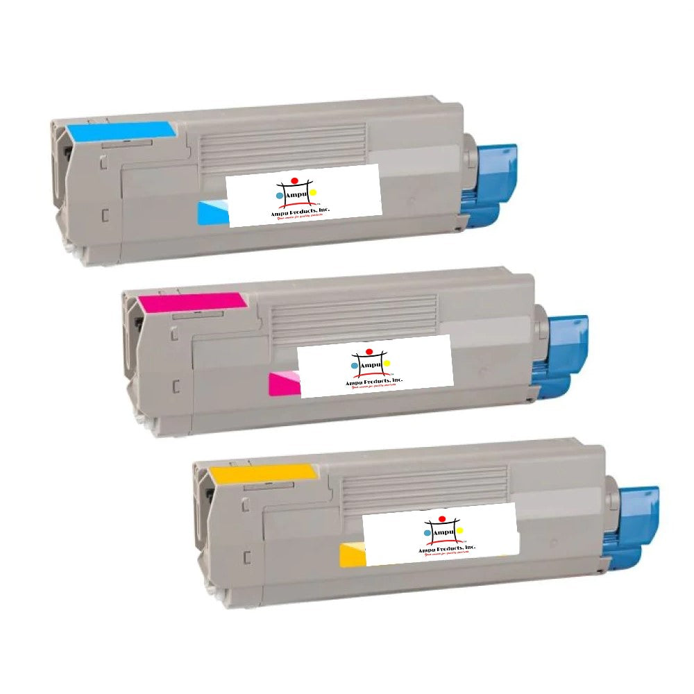 Compatible Toner Cartridge Replacement For OKIDATA 43865719, 43865718, 43865717 (Cyan, Magenta, Yellow) 3-Pack