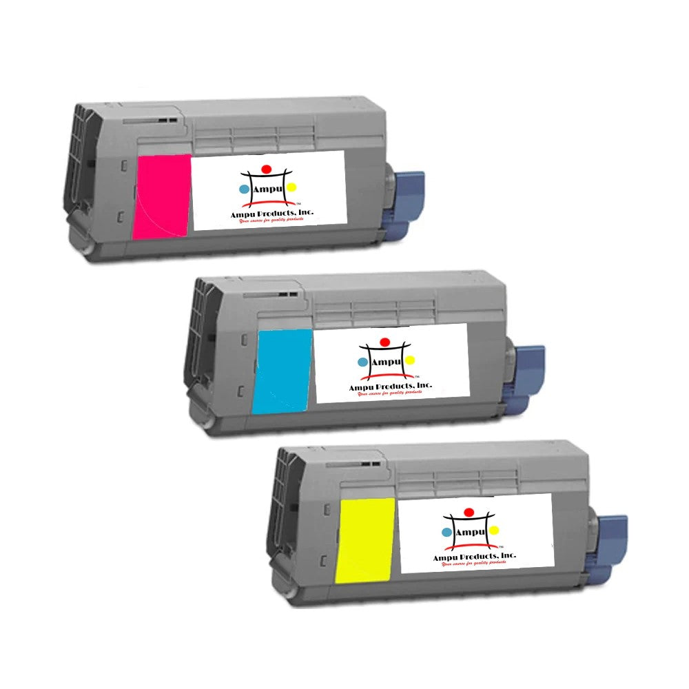Compatible Toner Cartridge Replacement For OKIDATA 43866101, 43866102, 43866103 (Cyan, Magenta, Yellow) 11.5K YLD (3-Pack)