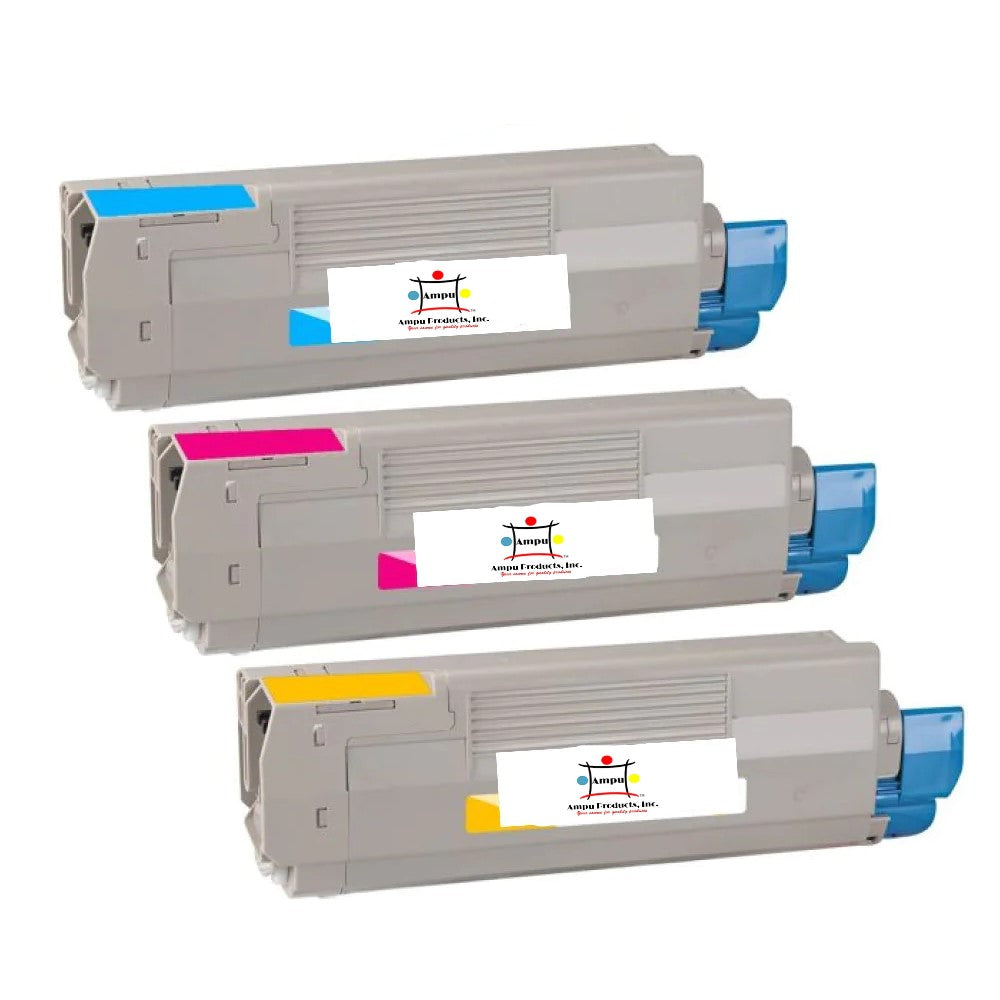 Compatible Toner Cartridge Replacement For OKIDATA 44315303, 44315302, 44315301 (Cyan, Magenta, Yellow) 8K YLD (3-Pack)