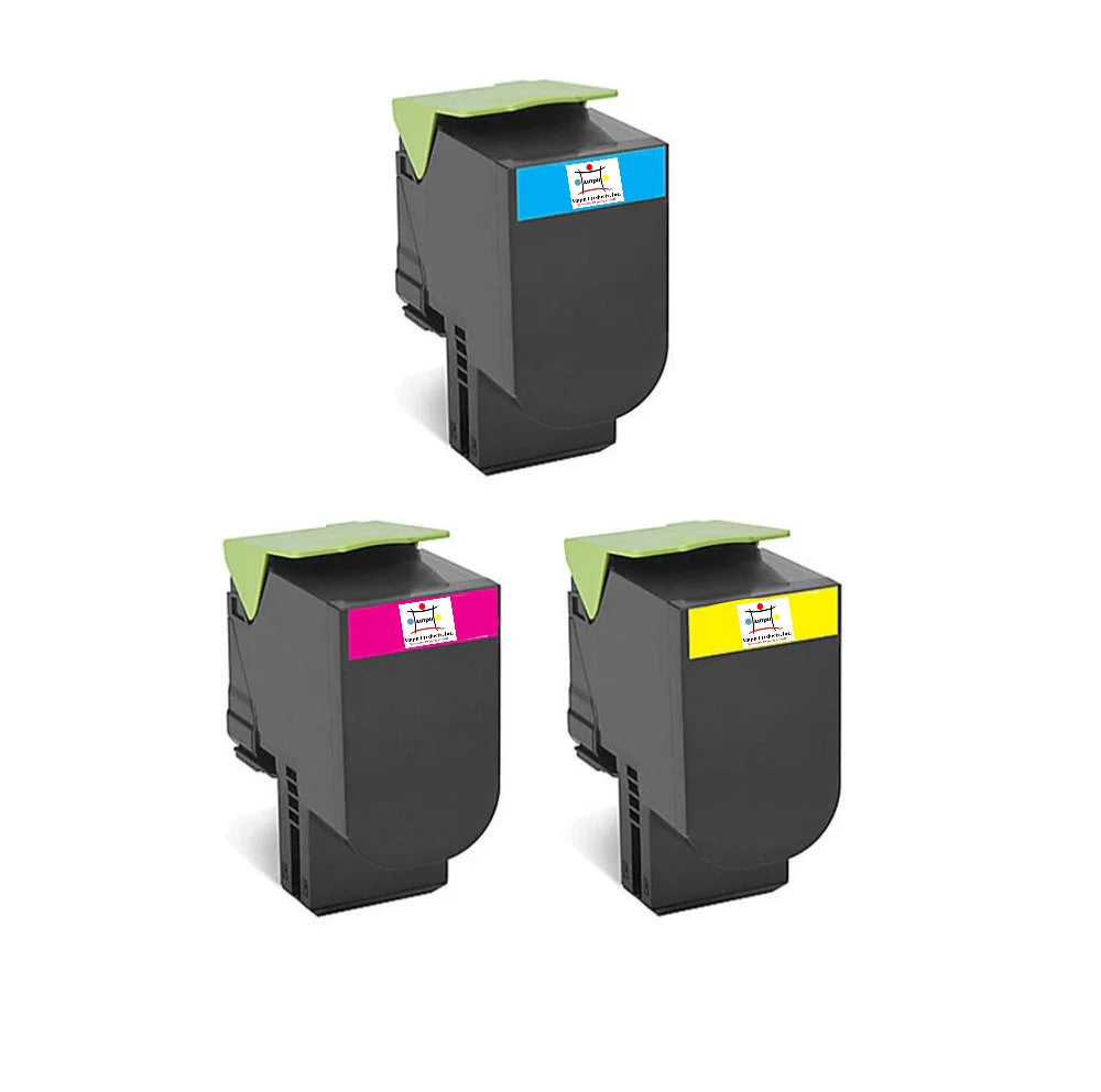 Compatible Toner Cartridge Replacement For Lexmark 80C0X20U, 80C0X30U, 80C0X40U (800X2, 800X3, 800X4) Ultra Extra High Yield Cyan, Magenta, Yellow (3-Pack)