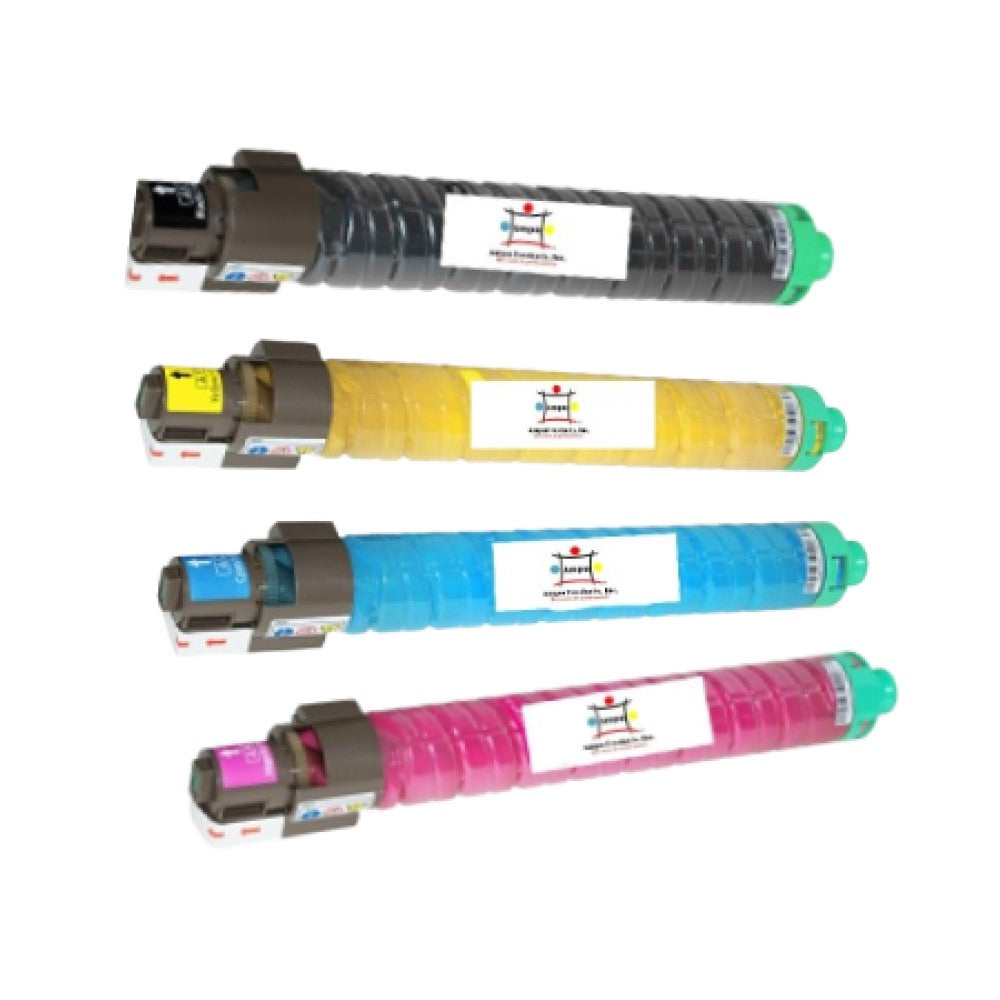 Compatible Toner Cartridge Replacement For Lanier 820000, 820008, 820016, 820024 (High Yield Black, Cyan, Yellow, Magenta) 20K YLD-Black, 15K YLD-Color (4-Pack)