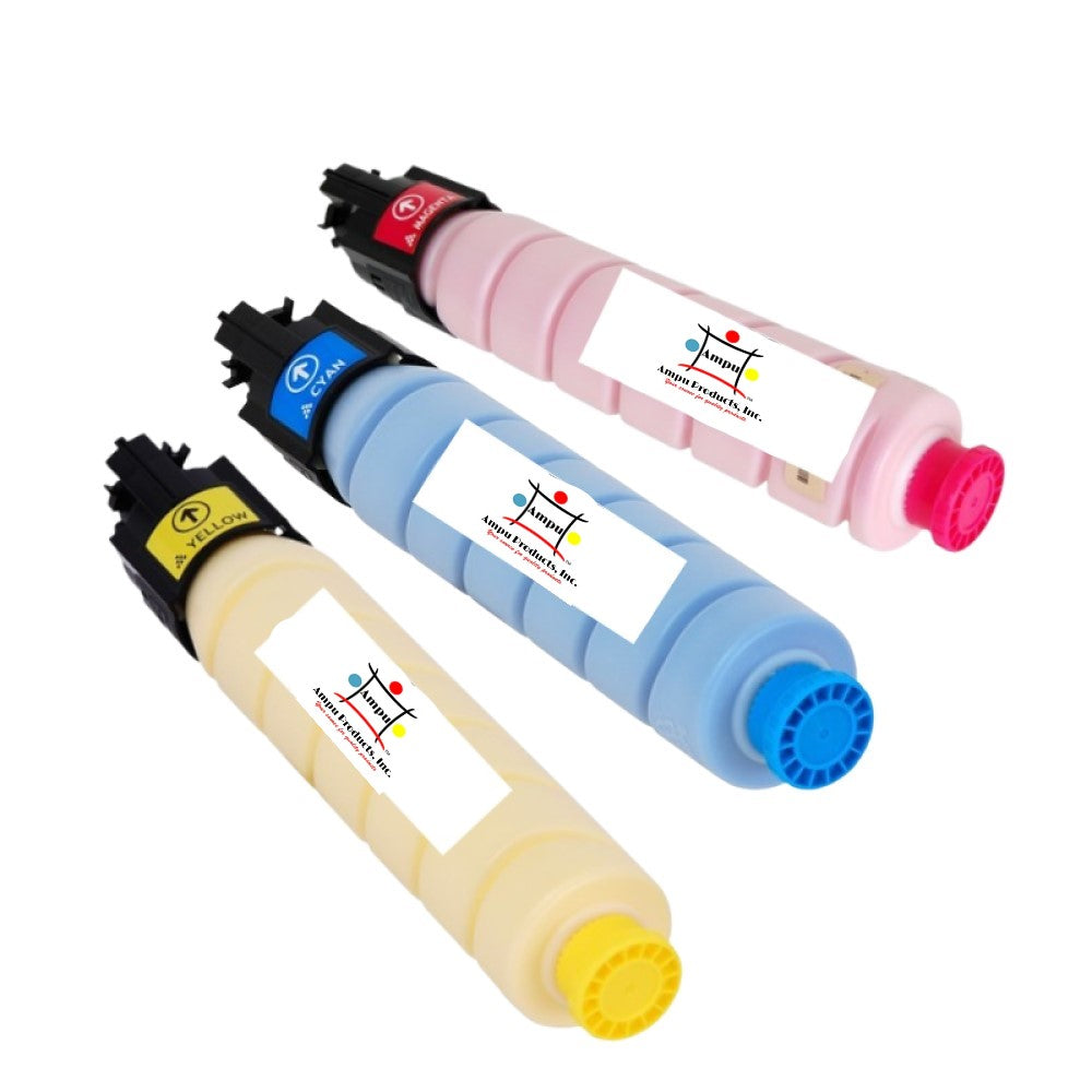 Compatible Toner Cartridge Replacement For Lanier 821106, 821107, 821108 (Yellow, Magenta, Cyan) 21K YLD (3-Pack)