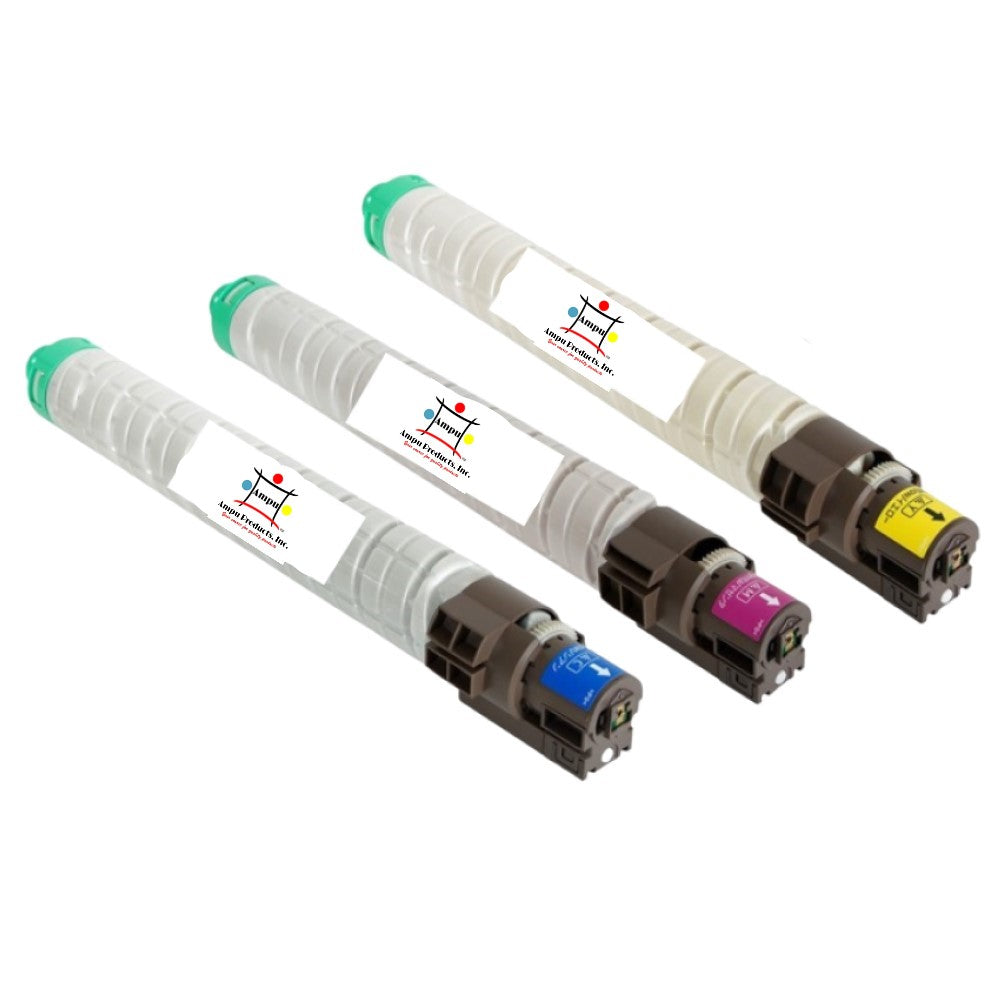 Compatible Toner Cartridge Replacement For Lanier 821182, 821183, 821184 (Cyan, Yellow, Magenta) 27K YLD (3-Pack)