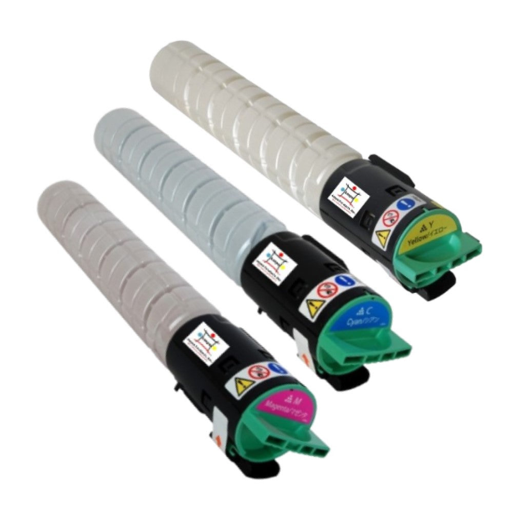 Compatible Toner Cartridge Replacement For Lanier 841281, 841282, 841283 (Cyan, Yellow, Magenta) 5.5K YLD (3-Pack)