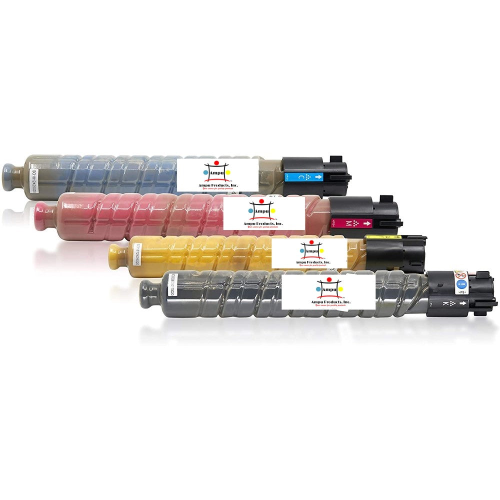 Compatible Toner Cartridge Replacement For Gestetner 841274, 841296, 841297, 841298 (Black, Cyan, Yellow, Magenta) 10K YLD (4-Pack)