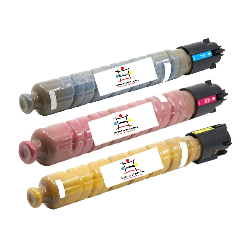 Compatible Toner Cartridge Replacement For Lanier 841298, 841297, 841296 (Yellow, Magenta, Cyan) 10K YLD (3-Pack)