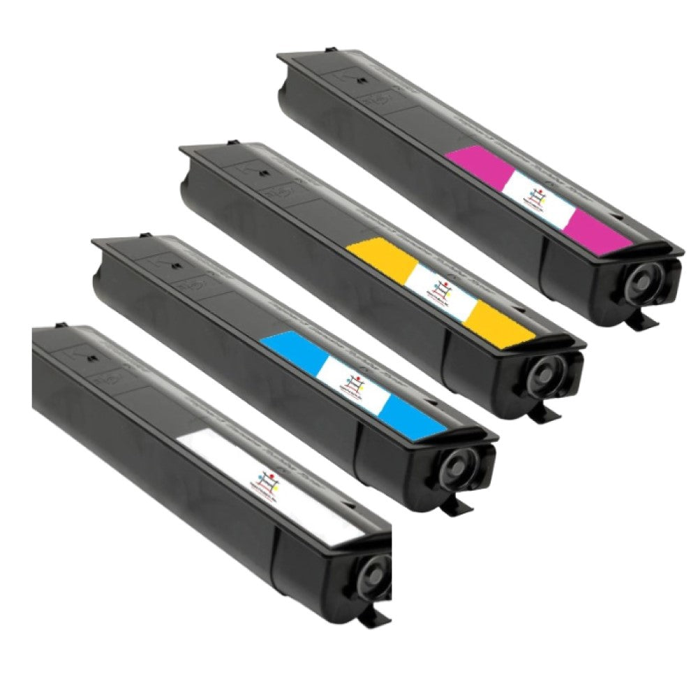 Compatible Toner Cartridge Replacement For TOSHIBA TFC50UK, TFC50UC, TFC50UY, TFC50UM (T-FC50U-K, T-FC50U-C, T-FC50-M, T-FC50-Y) Black, Cyan, Yellow, Magenta (32K YLD-Black, 28K YLD-Color) 4-Pack
