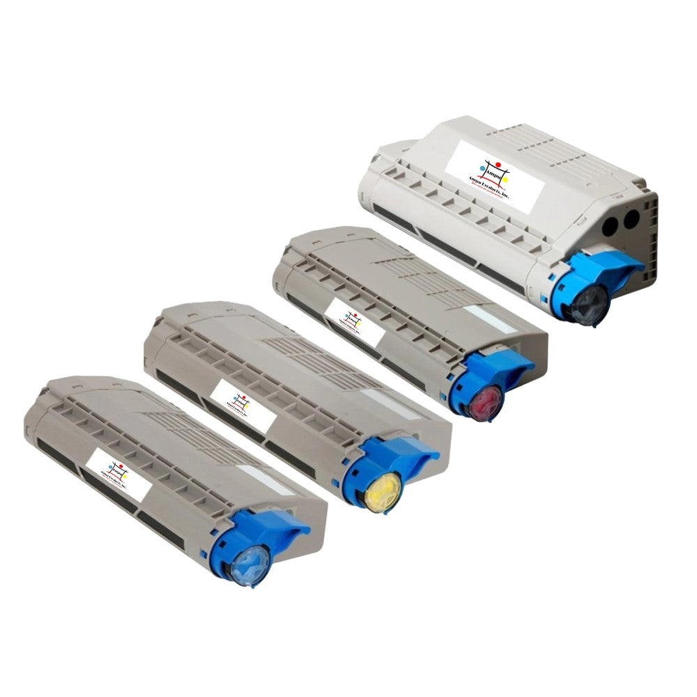 Compatible Toner Cartridge Replacement For TOSHIBA TFC34UC, TFC34UY, TFC34UM, TFC34UK (T-FC34U-C, T-FC34U-Y, T-FC34U-M, T-FC34U-K) Black, Cyan, Yellow, Magenta (15K YLD) 4-Pack