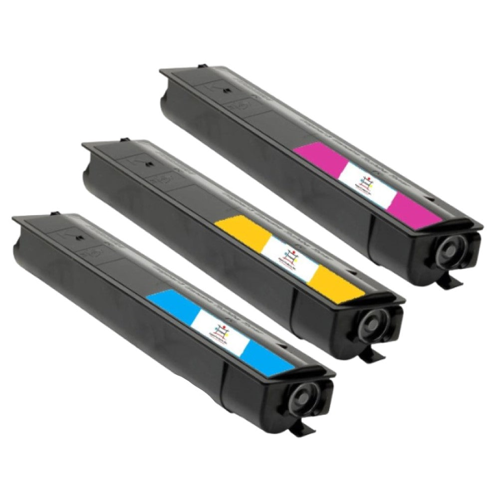 Compatible Toner Cartridge Replacement For TOSHIBA TFC50UC, TFC50UY, TFC50UM (T-FC50U-C, T-FC50-M, T-FC50-Y) Cyan, Yellow, Magenta (28K YLD) 3-Pack