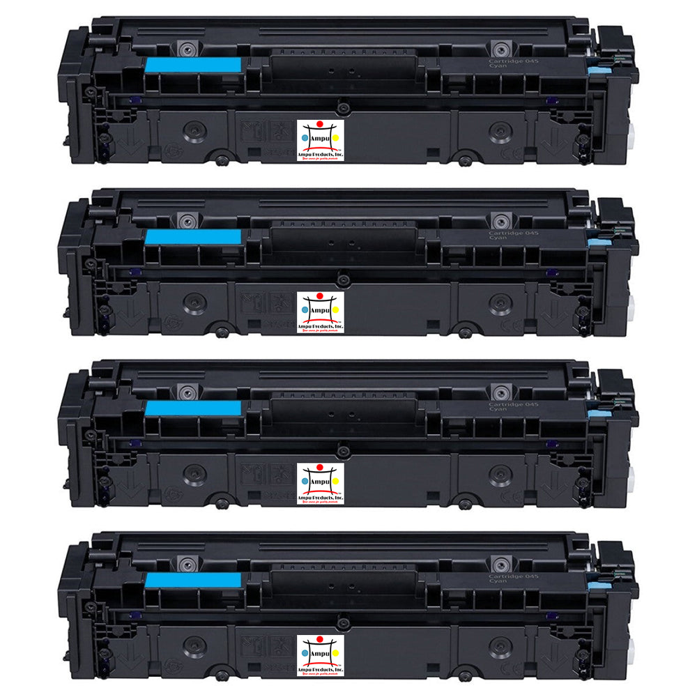 Compatible Toner Cartridge Replacement For Canon 1245C001 (045H) High Yield Cyan (2.2K YLD) 4-Pack