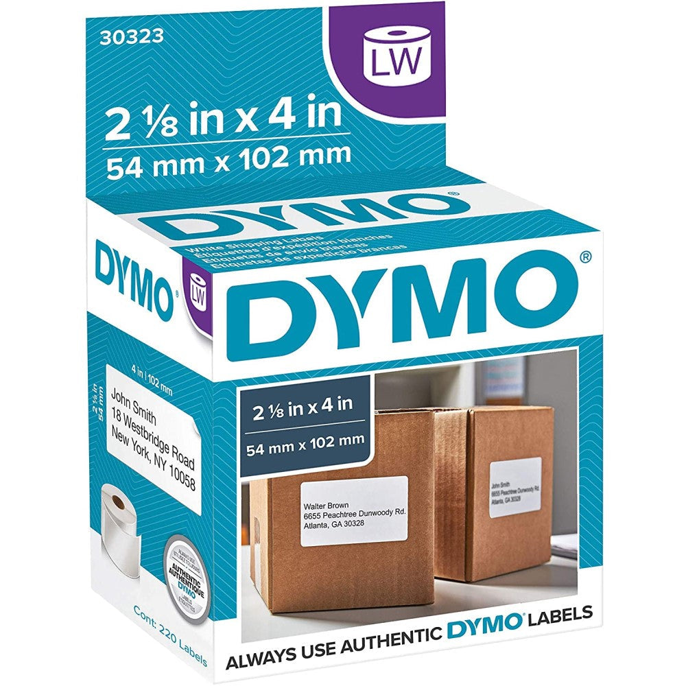 DYM30323 DYMO LW LABELS WHITE 220 SHIPPING 2.125" x 4"