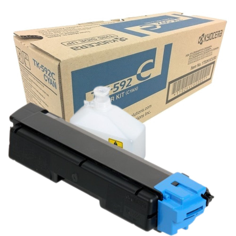 GENUINE KYOCERA 1T02KVCUS0 - TK592C TONER CARTRIDGE