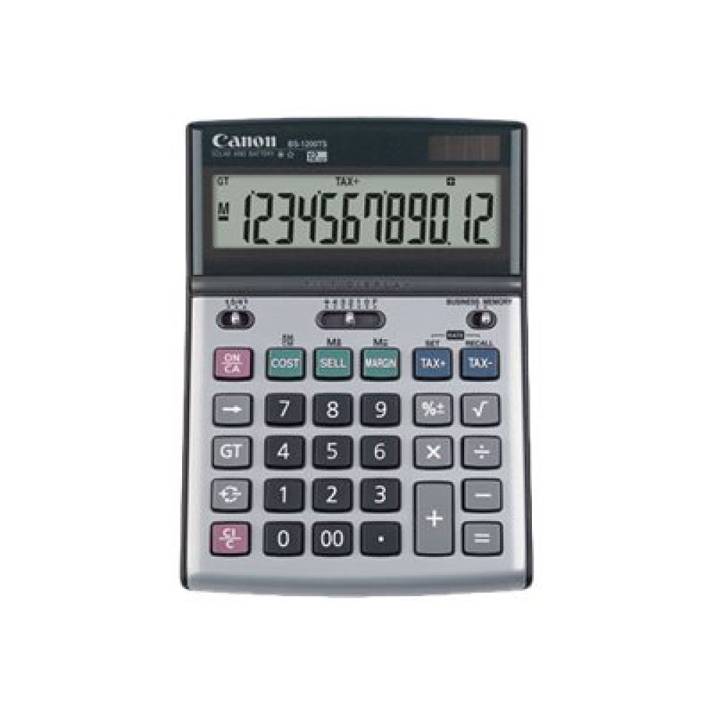 CNMBS1200TS Canon BS-1200TS - Desktop calculator - 12 digits - solar panel, battery - metallic