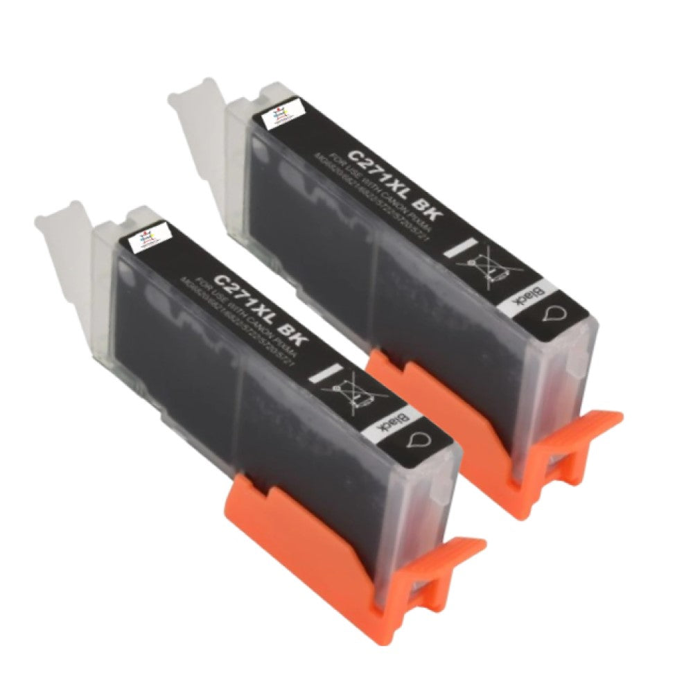 Compatible Ink Cartridge Replacement For CANON 0336C001 (CLI-271XL) Black (300 YLD) 2-Pack