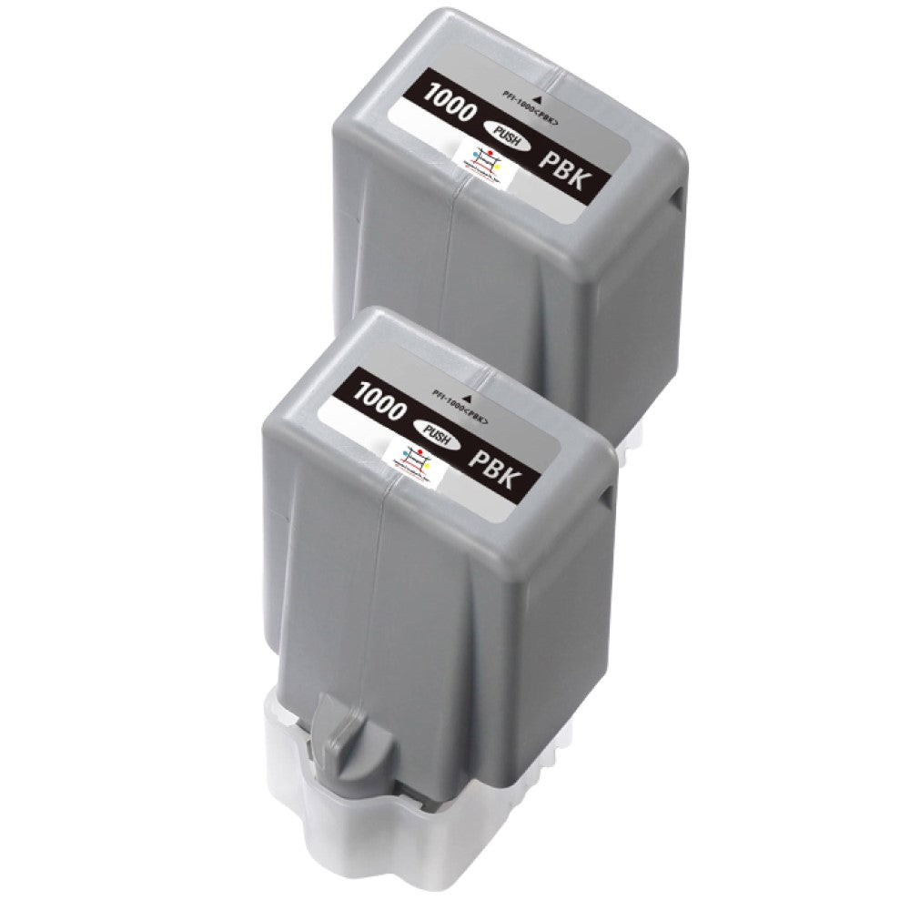 Compatible Ink Cartridge Replacement For CANON 0546C002 (PFI-1000BK) Photo Black (80 ML) 2-Pack