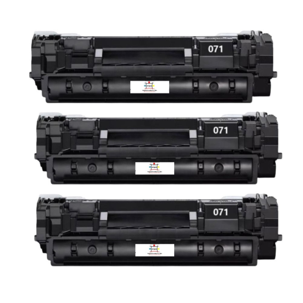 Compatible Toner Cartridge Replacement For CANON 645C001 (071) Black (1.2K YLD) 3-Pack