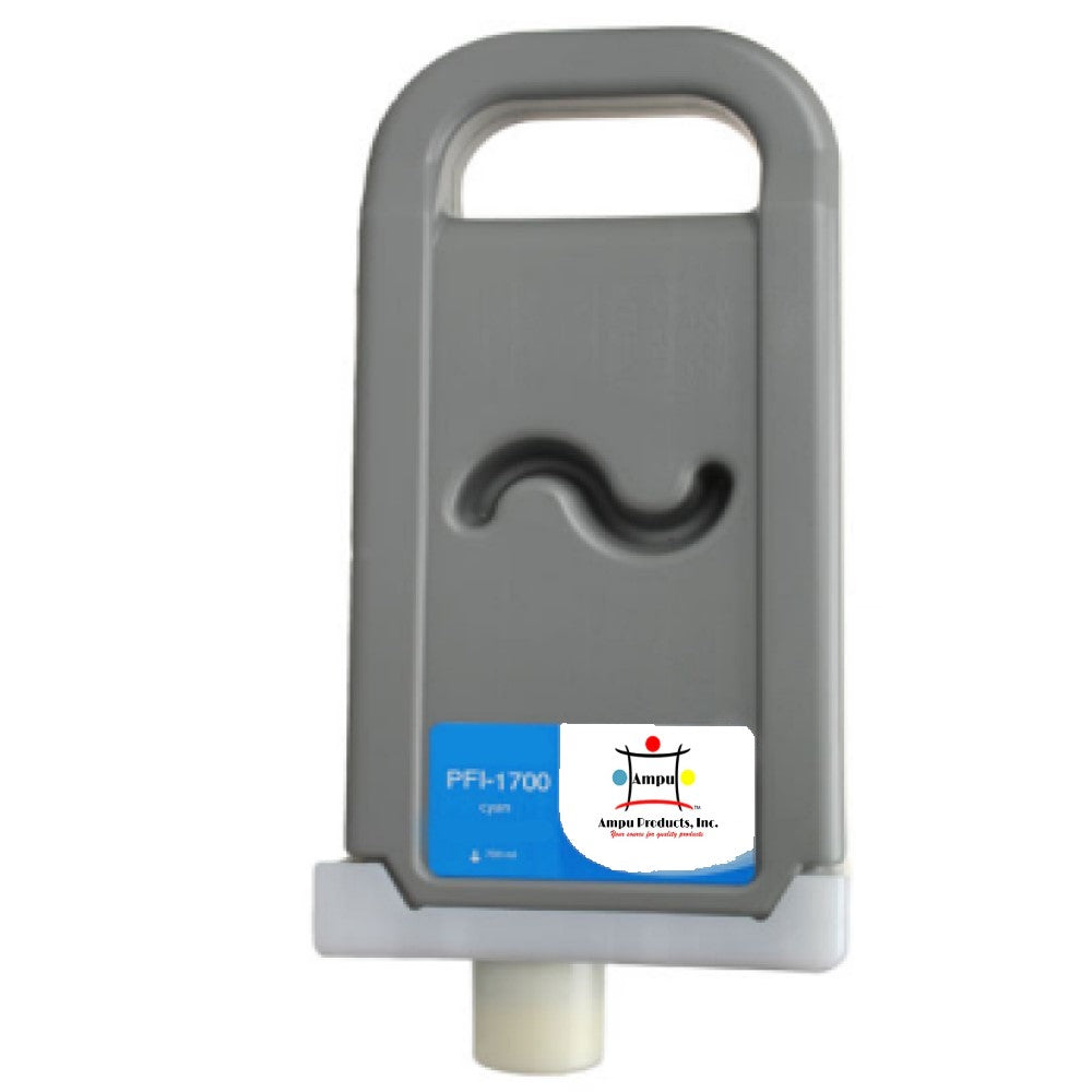 Compatible Ink Cartridge Replacement For CANON 0776C001 (PFI-1700C) Cyan (700ML)