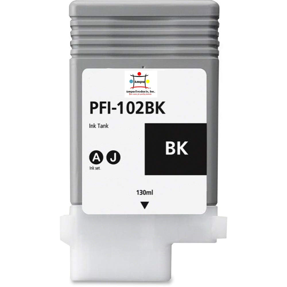 Compatible Ink Cartridge Replacement For CANON 0895B001 (PFI-102BK) Black (130 ML)