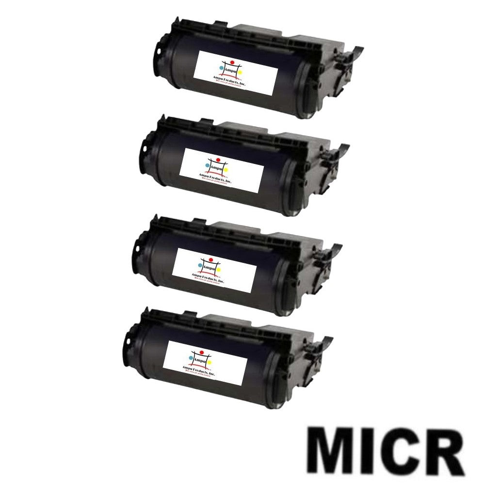 Compatible Toner Cartridge Replacement For Lexmark 12A5745 (Black) 25K YLD (W/Micr) 4-Pack