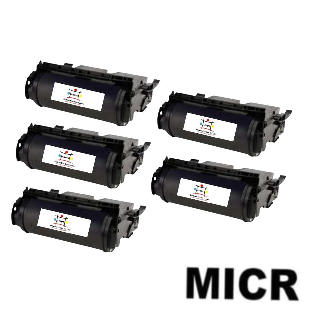 Compatible Toner Cartridge Replacement For Lexmark 12A5745 (Black) 25K YLD (W/Micr) 5-Pack