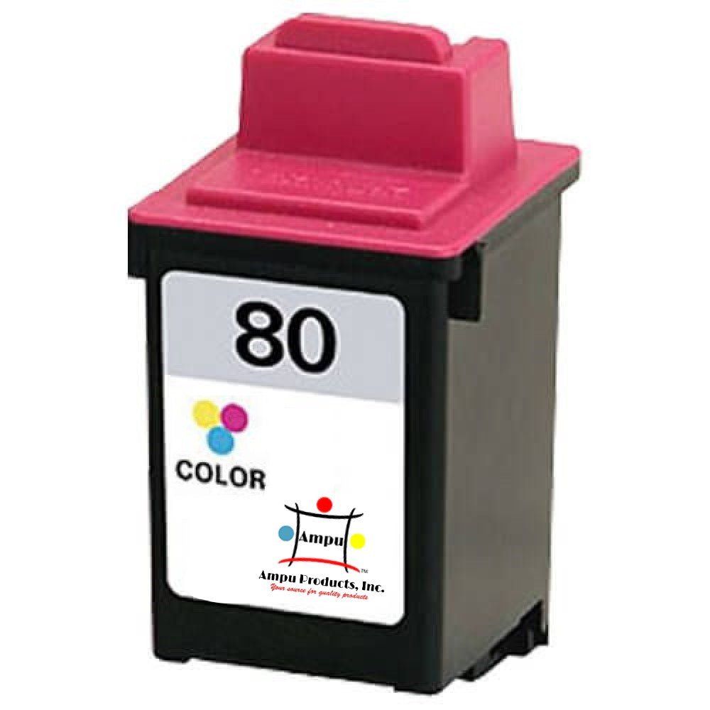 Compatible Ink Cartridge Replacement For Lexmark 12A1980 (80, Tri-Color) 21ML