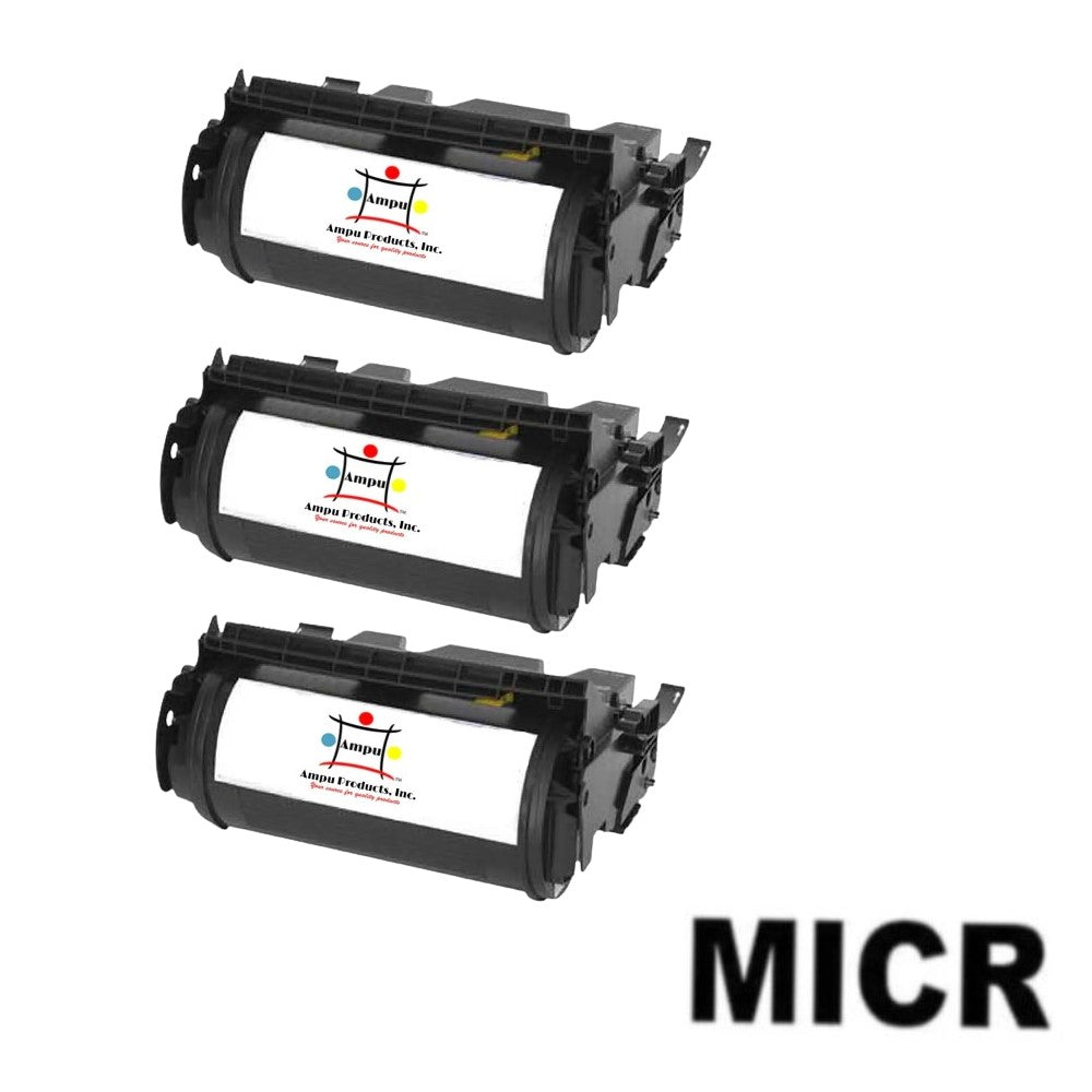 Compatible Toner Cartridge Replacement For LEXMARK 12A6735 (Black) 20K YLD (W/Micr) 3 Pack