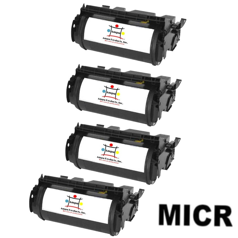 Compatible Toner Cartridge Replacement For LEXMARK 12A6735 (Black) 20K YLD (W/Micr) 4 Pack