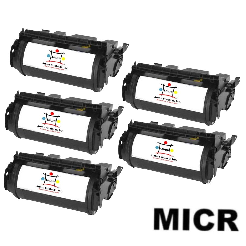 Compatible Toner Cartridge Replacement For LEXMARK 12A6735 (Black) 20K YLD (W/Micr) 5 Pack
