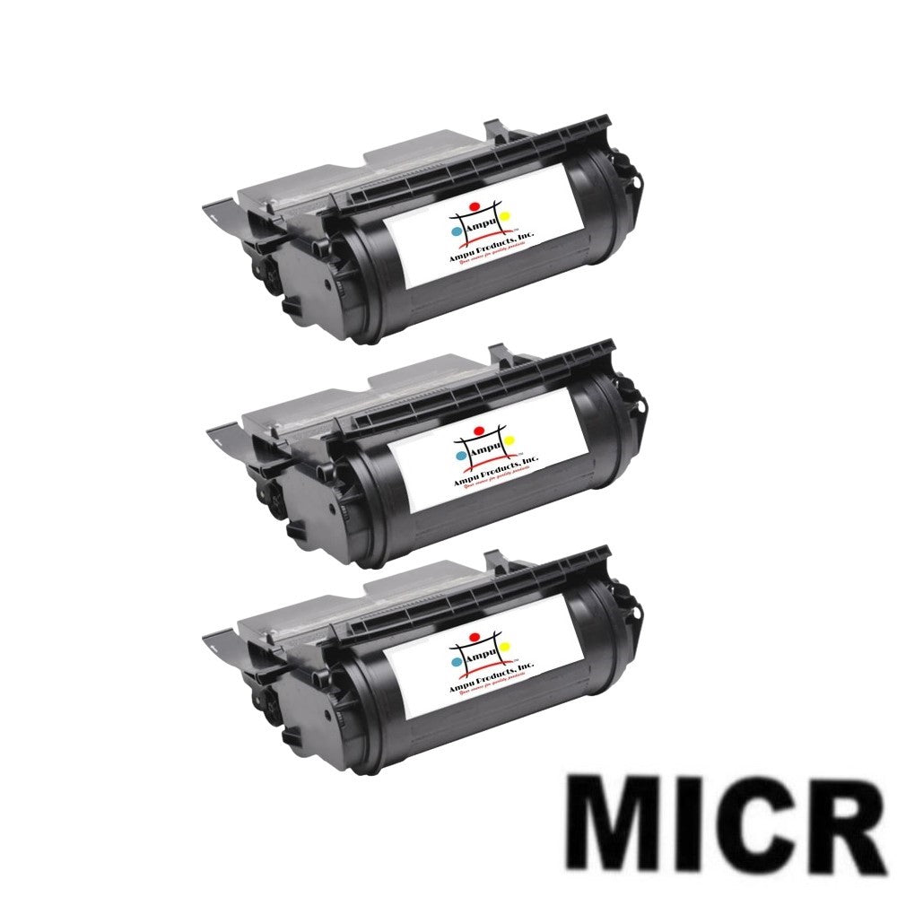 Compatible Toner Cartridge Replacement For Lexmark 12A6765 (Black) 30K YLD (W/Micr) 3 Pack