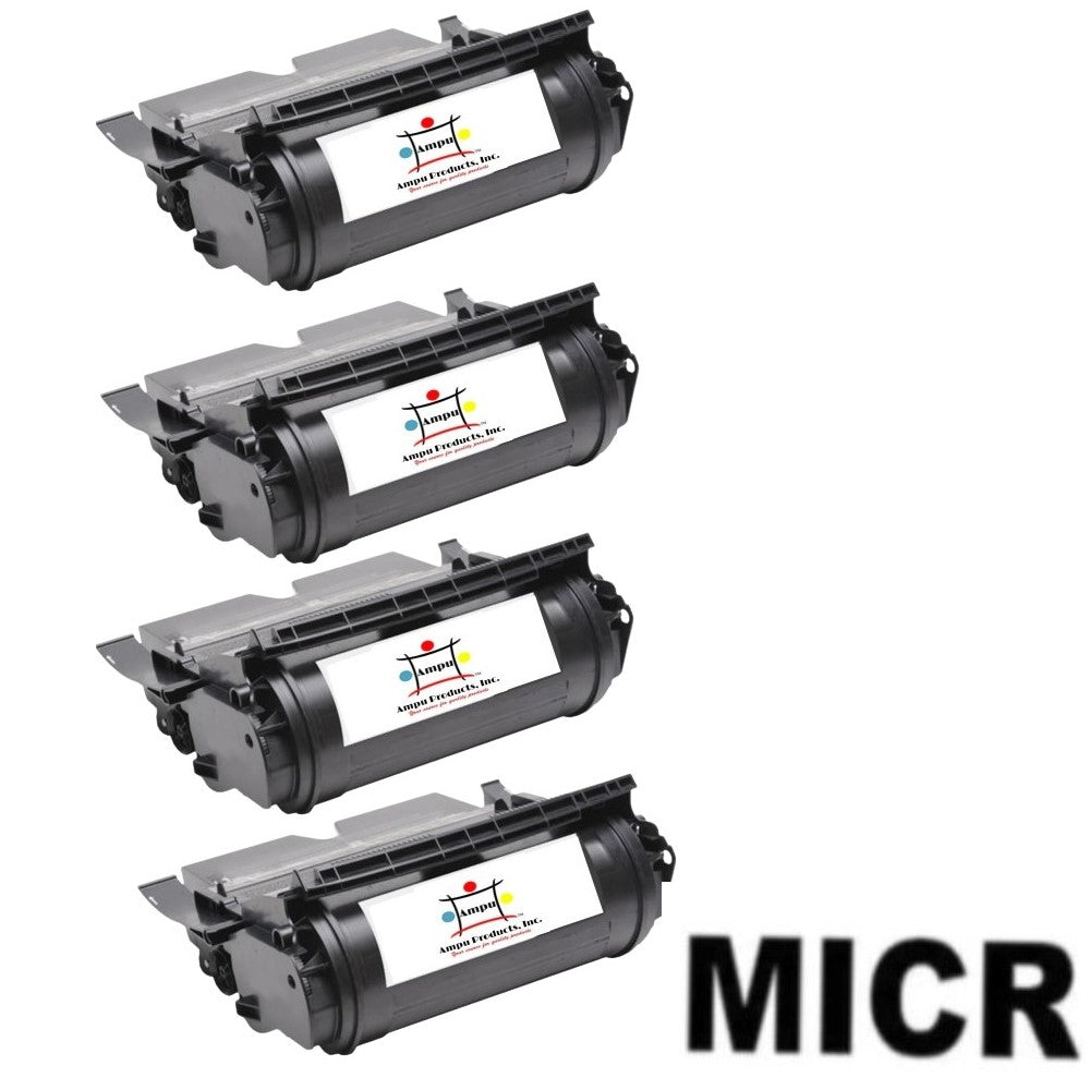 Compatible Toner Cartridge Replacement For Lexmark 12A6765 (Black) 30K YLD (W/Micr) 4 Pack