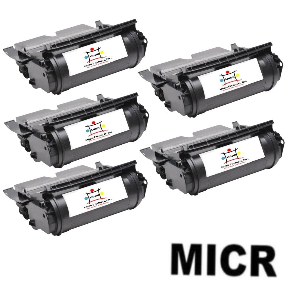 Compatible Toner Cartridge Replacement For Lexmark 12A6765 (Black) 30K YLD (W/Micr) 5 Pack