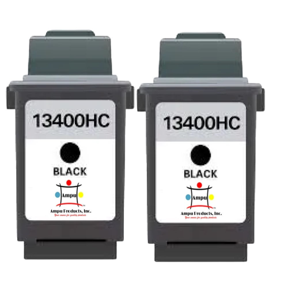 Compatible Ink Cartridge Replacement For LEXMARK 13400HC (Black) 600 YLD (2-Pack)