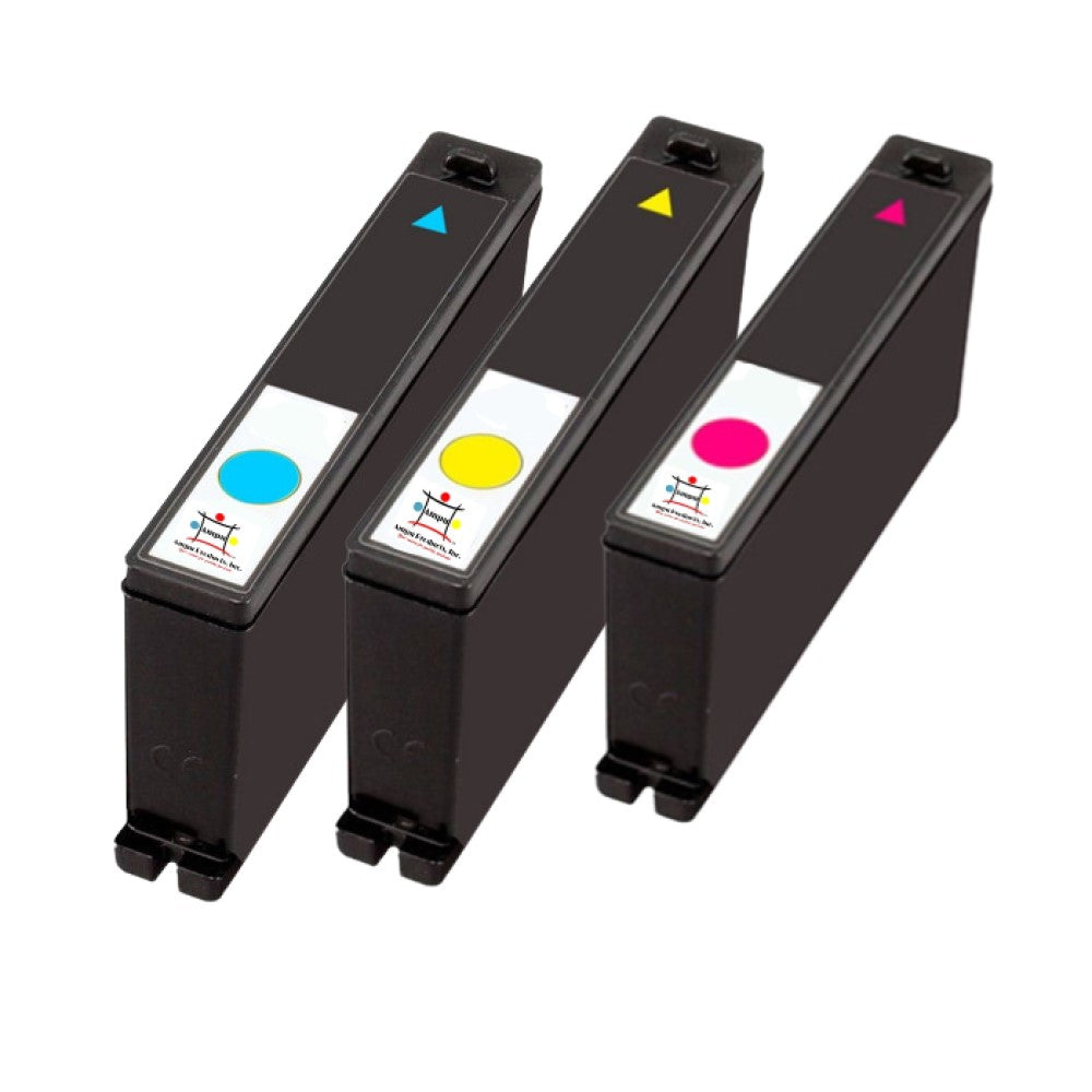 Compatible Ink Cartridge Replacement For Lexmark 14N1069, 14N1070, 14N1071 (100XL, Cyan, Magenta, Yellow) 600 YLD (3-Pack)