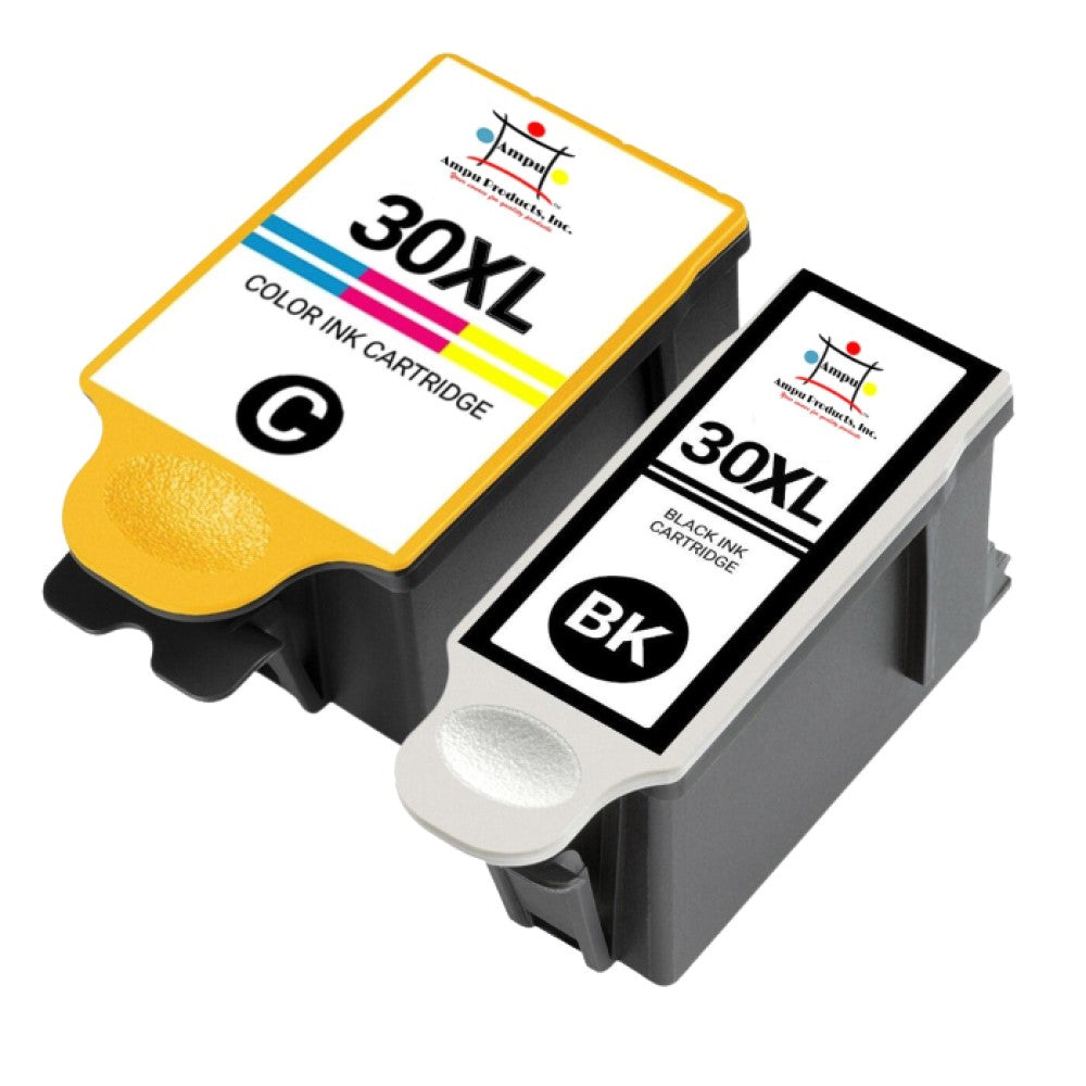Compatible Ink Cartridge Replacement For Lexmark  1550532, 1341080 (30XL) 670 YLD- Black, 550 YLD- Tri-Color (2-Pack)