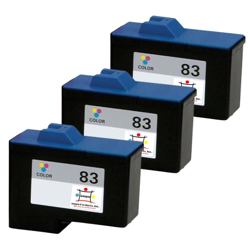 Compatible Ink Cartridge Replacement For Lexmark 18L0042 (83, Color) 450 YLD (3-Pack)
