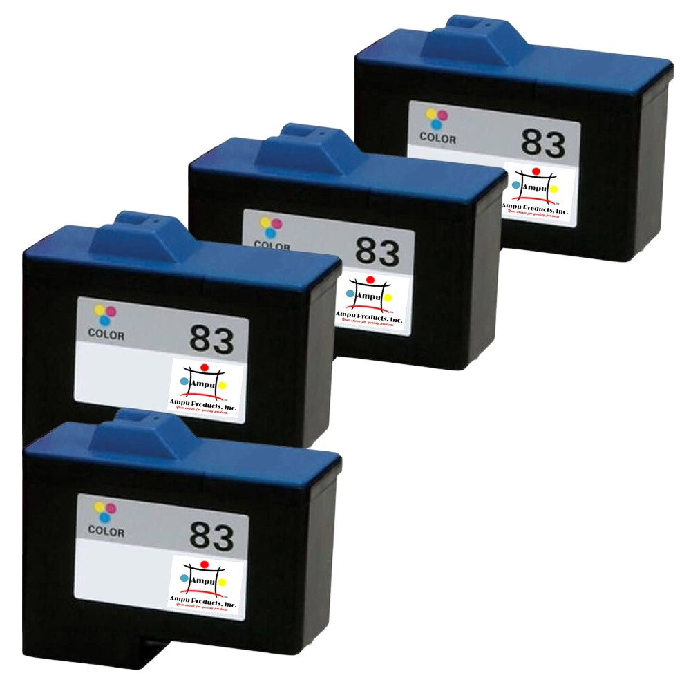Compatible Ink Cartridge Replacement For Lexmark 18L0042 (83, Color) 450 YLD (4-Pack)