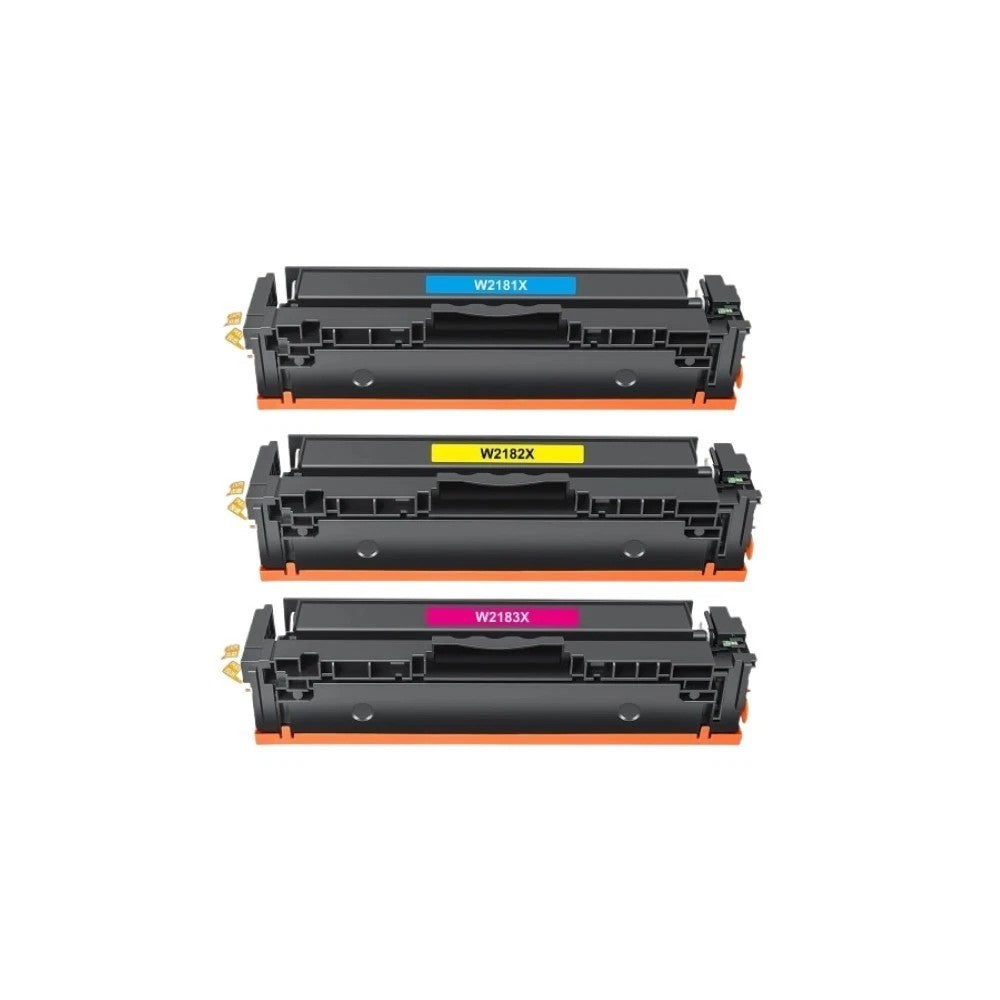 Compatible Toner Cartridge Replacement For HP W2181X, W2182X, W2183X (218X) High Yield Cyan, Yellow, Magenta (2.5K YLD) Pro 3201dw, MFP 330fdw, MFP 3301sdw (3 Pack)