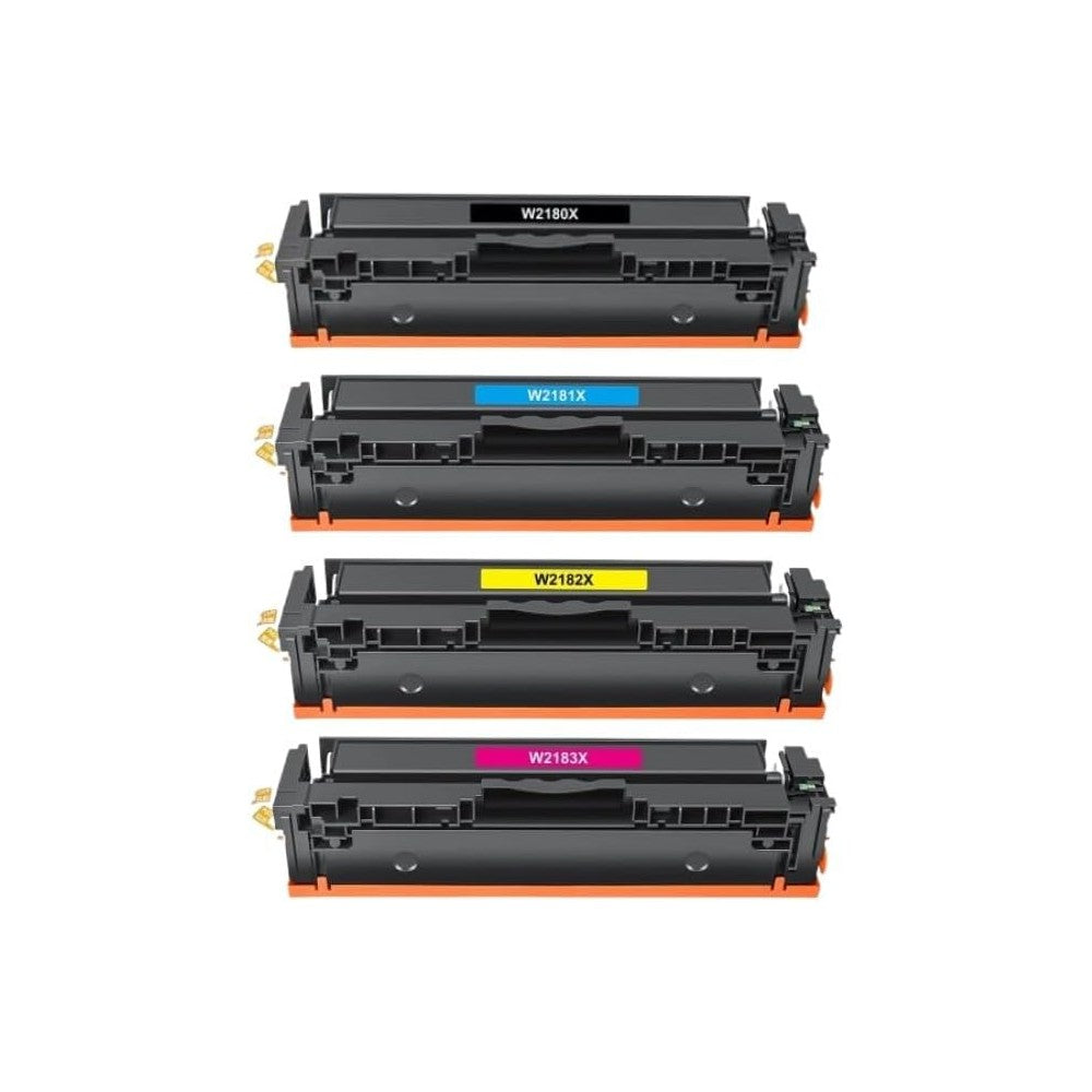 Compatible Toner Cartridge Replacement For HP W2180X, W2181X, W2182X, W2183X (218X) High Yield Black, Cyan, Yellow, Magenta (2.5K YLD) Pro 3201dw, MFP 330fdw, MFP 3301sdw (4 Pack)