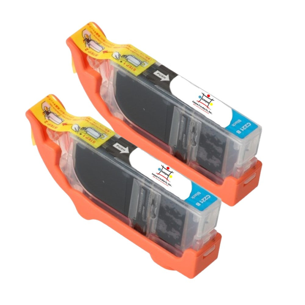 Compatible Ink Cartridge Replacement For CANON 2946B001AA (CLI-221BK) Black (420 YLD) 2-Pack