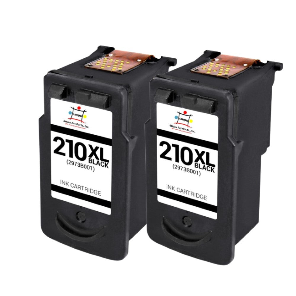 Compatible Ink Cartridge Replacement For CANON 2973B001 (PG-210XL) Black (400 YLD) 2-Pack