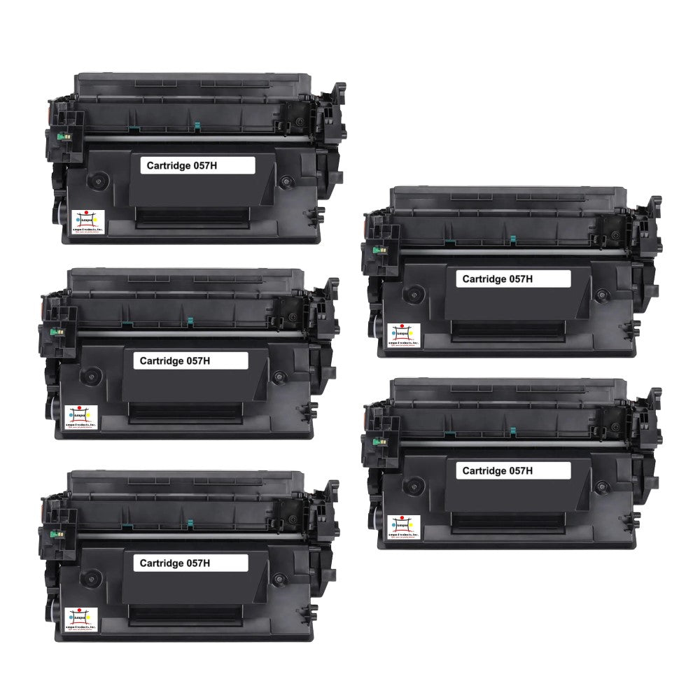 Compatible Toner Cartridge Replacement For Canon 3010C001 (057H) High Yield Black (10K YLD) W/New Chip (5-Pack)